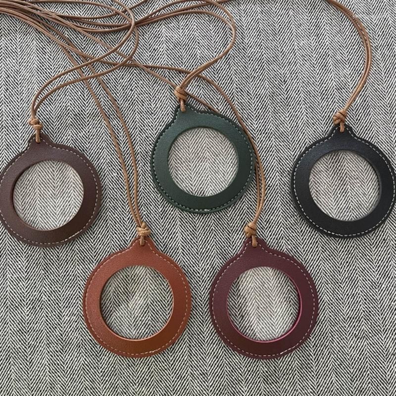 Pendant Necklaces Vintage Leather Strap Necklace Handheld Mini Magnifying  Glass Magnifier From Keldonjohnson, $12.28